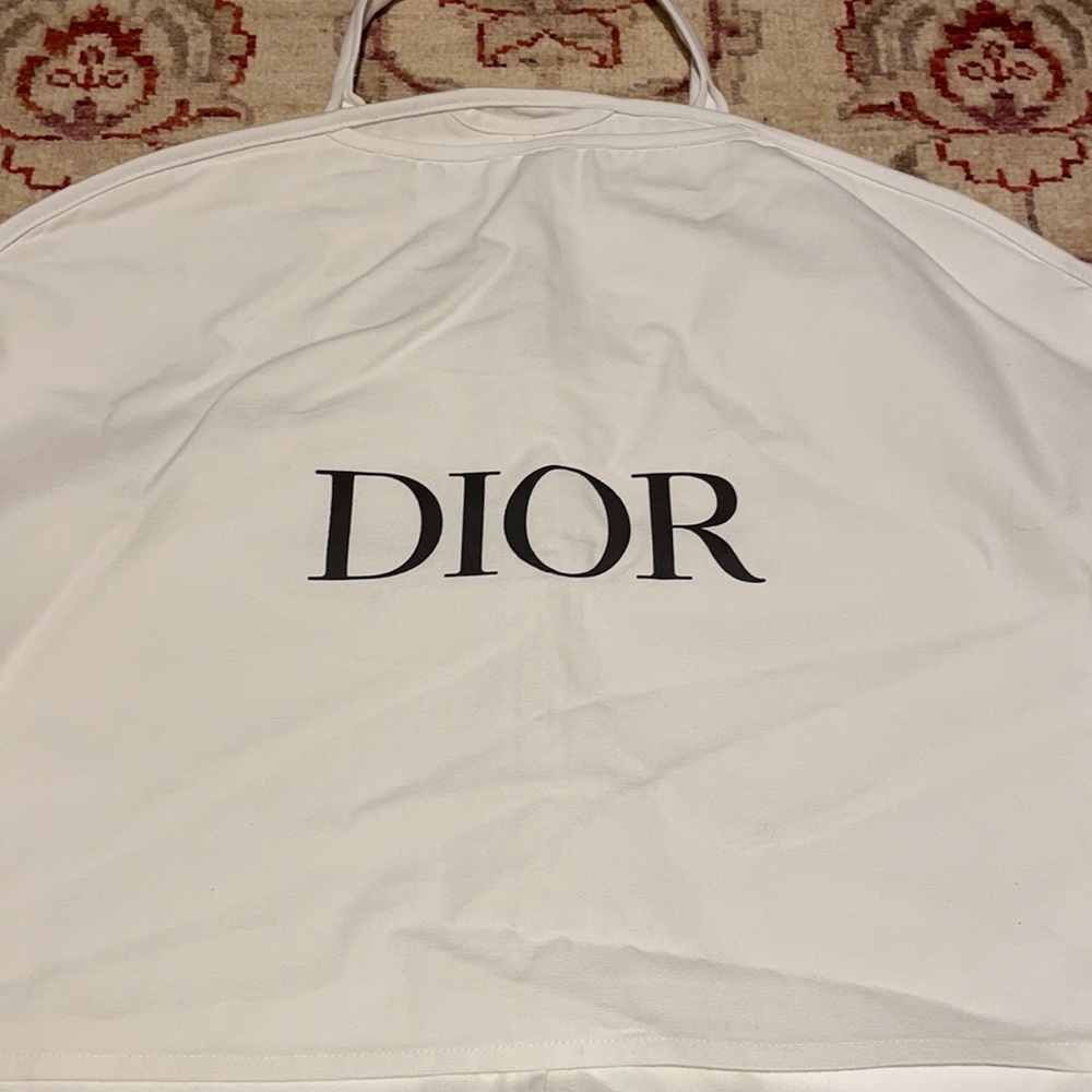 Dior White Canvas Long Gown Dress Garment Bag - Picture 3 of 3